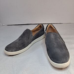 UGG Cas Slip-on Sneakers Women's Sz 9.5 Gray Suede Comfort Shoes